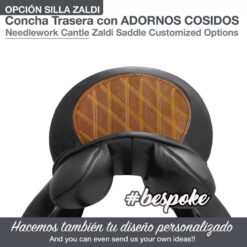 SILLA ZALDI CON CONCHA TRASERA ADORNOS COSIDOS -