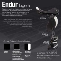SILLA ZALDI RAID ENDUR LIGERA CUERO - Color: Negro