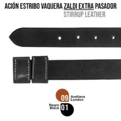 ACIÓN ESTRIBO VAQUERA ZALDI EXTRA PASADOR - Color: Negro