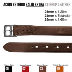 ACIÓN ESTRIBO ZALDI EXTRA 25mm - Color: Marrón