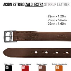 ACIÓN ESTRIBO ZALDI EXTRA 29mm - Color: Marrón