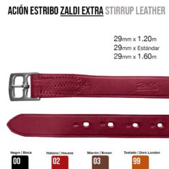 ACIÓN ESTRIBO ZALDI EXTRA 29mm - Color: Habana