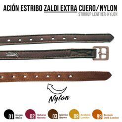 ACIÓN ESTRIBO ZALDI EXTRA CUERO/NYLON - Color: Marrón