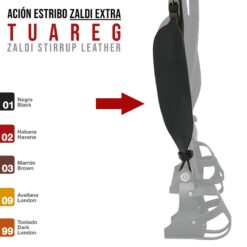 ACIÓN ESTRIBO ZALDI EXTRA TUAREG - Color: Negro