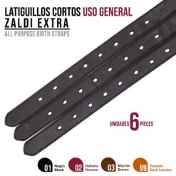 LATIGUILLOS CORTOS USO GENERAL ZALDI EXTRA 6uds - Color: Negro