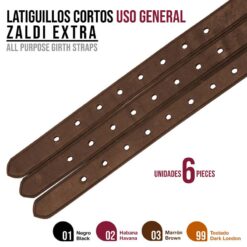 LATIGUILLOS CORTOS USO GENERAL ZALDI EXTRA 6uds - Color: Marrón