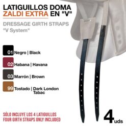 LATIGUILLOS DOMA ZALDI EXTRA EN "V" 4 unidades - Color: Negro