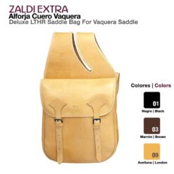 ALFORJA CUERO ZALDI EXTRA VAQUERA - Color: Marrón