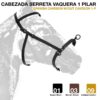 CABEZADA SERRETA VAQUERA 1-pilar - Color: Negro