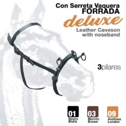CABEZADA SERRETA VAQUERA 3-pilares - Color: Negro
