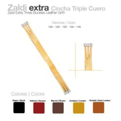 CINCHA TRIPLE CUERO ZALDI EXTRA - Color: Habana