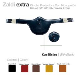 CINCHA ZALDI EXTRA PROTECTORA CON MOSQUETÓN - Color: Tostado