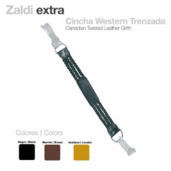 CINCHA WESTERN TRENZADA ZALDI EXTRA - Color: Negro