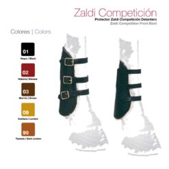 PROTECTOR ZALDI COMPETICIÓN DELANTERO - Color: Negro