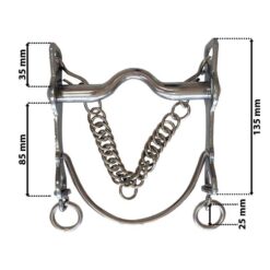 Alternative view of BOCADO VAQUERO CROMADO EMBOCADURA SUAVE BARRA CURVA