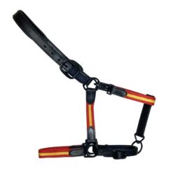 Cabezada de nylon y cuero bandera española Marjoman Distribution comprar equipación equitación España