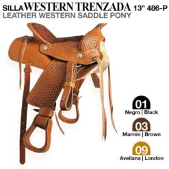 SILLA WESTERN TRENZADA 13 486-P - Asiento: 13"