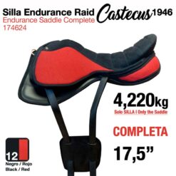 SILLA ENDURANCE RAID CASTECUS 1946 17.5" NEGRO/ROJO -