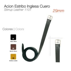 ACIÓN ESTRIBO INGLESA CUERO 29MM - Color: Negro
