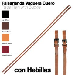 FALSARIENDA VAQUERA CUERO CON HEBILLAS - Color: Habana