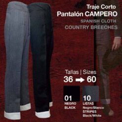 TRAJE CORTO PANTALÓN CAMPERO - Color: Negro