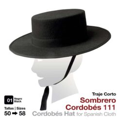 TRAJE CORTO SOMBRERO CORDOBES Nº111 - Talla: 50