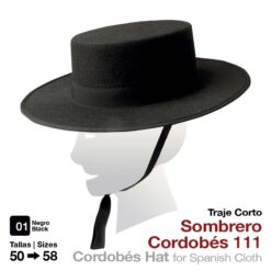 TRAJE CORTO SOMBRERO CORDOBES Nº111 - Talla: 58
