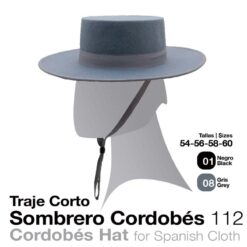 TRAJE CORTO SOMBRERO CORDOBÉS Nº112 - Color: Gris