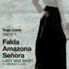 TRAJE CORTO FALDA AMAZONA SEÑORA 20612 T. -