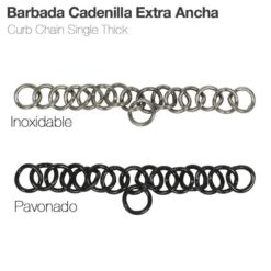 BARBADA CADENILLA EXTRA ANCHA - Hebilla: Cromada