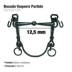 BOCADO VAQUERO B/CURVA PARTIDO PAVONADO 12.5cm -