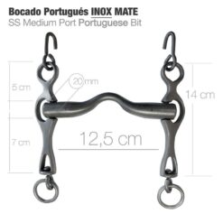 BOCADO PORTUGUÉS 2D INOX MATE 12.5cm -