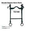 BOCADO VAQUERO BARRA RECTA PAVONADO 12.5cm -