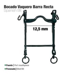 BOCADO VAQUERO BARRA RECTA PAVONADO 12.5cm -