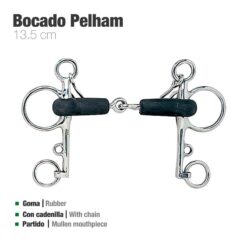 BOCADO PELHAM PARTIDO GOMA 212501R - Talla: 13