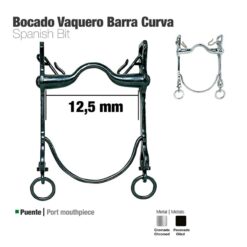 BOCADO VAQUERO BARRA CURVA - Hebilla: Cromada