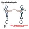 BOCADO PORTUGUÉS EMBOCADURA ACERO PIERNA NEGRA 12.5cm -