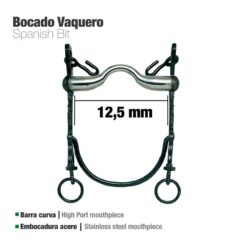 BOCADO VAQUERO B/CURVA EMBOCADURA ACERO 12.5cm -