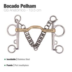BOCADO PELHAM GS ANATÓMICO INOX - Talla: 13