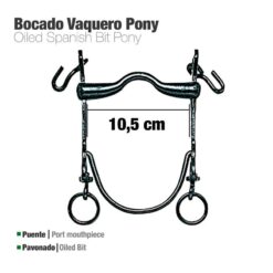 BOCADO VAQUERO B/CURVA PONY PAVONADO 10.5cm -