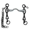 BOCADO PORTUGUÉS EMBOCADURA ACERO PIERNA NEGRA 12.5cm -