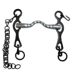BOCADO PORTUGUÉS EMBOCADURA ACERO PIERNA NEGRA 12.5cm -