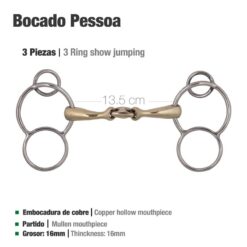 BOCADO PESSOA 3-PIEZAS & ARILLOS - Talla: 13