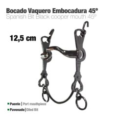 BOCADO VAQUERO EMBOCADURA 45º 3C PAVONADO 12.5cm -