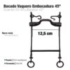 BOCADO VAQUERO EMBOCADURA 45º 3G PAVONADO 12.5cm -