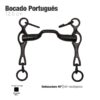 BOCADO PORTUGUÉS EMBOCADURA 45º PAVONADO 12.5cm -