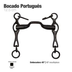 BOCADO PORTUGUÉS EMBOCADURA 45º PAVONADO 12.5cm -