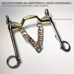 BOCADO DOMA GS ANATÓMICO LARGO INOX - Talla: 13