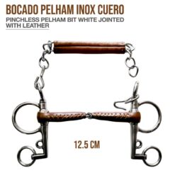 BOCADO PELHAM INOX CUERO PS2501102 - Talla: 12