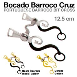 BOCADO BARROCO CRUZ - Color: Plata/Negro